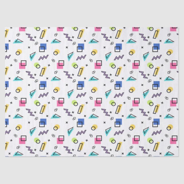 Seda 90s Visualizar formas simples e tópicos Papel de t (Frente )