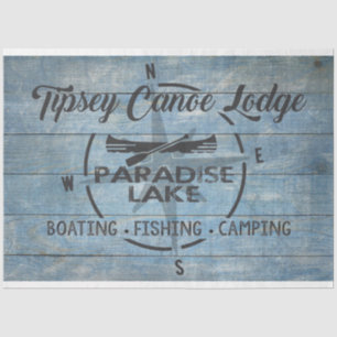 Seda A Canoa Tipsey Carrega Papel Tecido de Decoupage