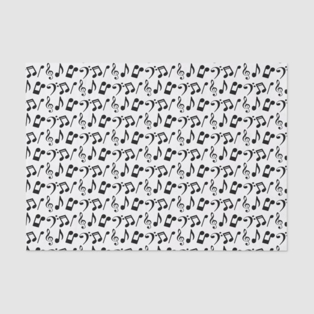 Seda A música preta nota o lenço de papel (Frente )