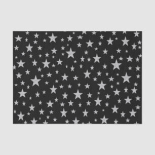 Seda A prata Stars o lenço de papel