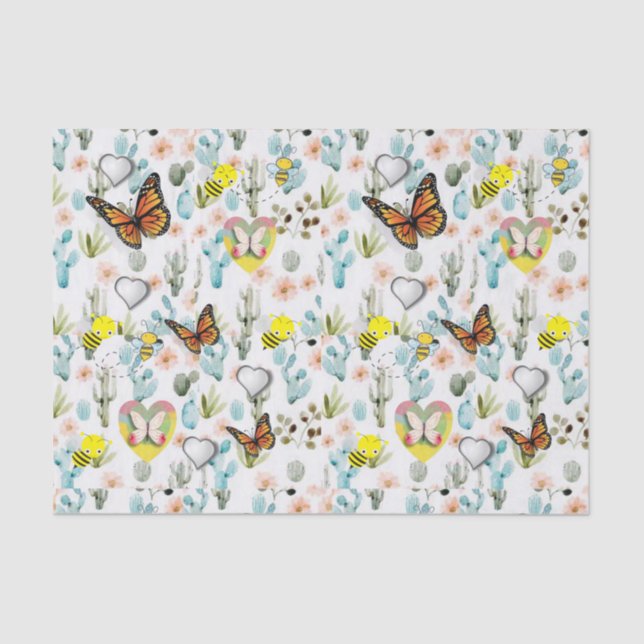 Seda Abelhas da borboleta do Dia de as mães de papel te (Frente )