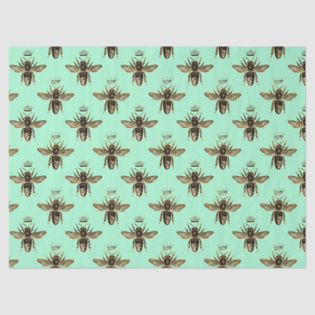 Seda Abelhas de Tea Garden Series Design 11 Papel Tecid (Frente )
