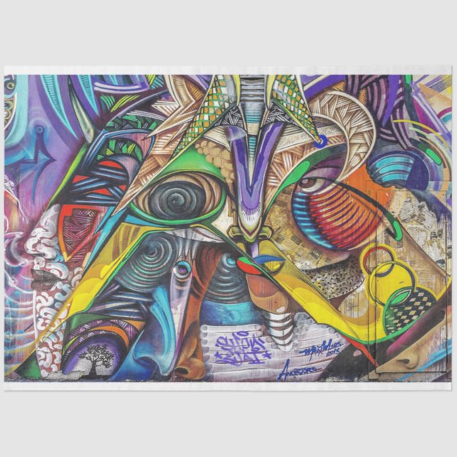 Seda Abstrato Urbano 16 Papel Tecido de Decoupage do gr (Frente )