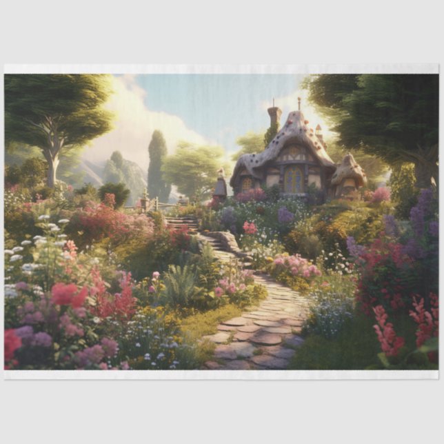 Seda Algodão Encantado Papel de Decoupage 1 (Frente )