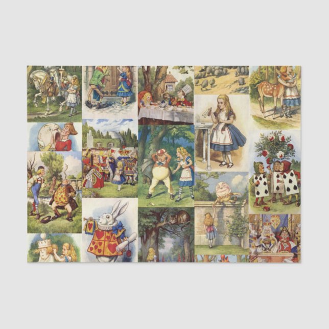 Seda Alice no lenço de papel do país das maravilhas (Frente )