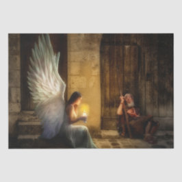 Seda Angel Pobre Man 15x20 - Papel de Tecido de Decoupa