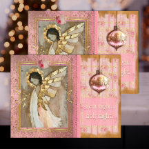 Anjo Adormecido em Rosa - Papel de Decoupage Tissu