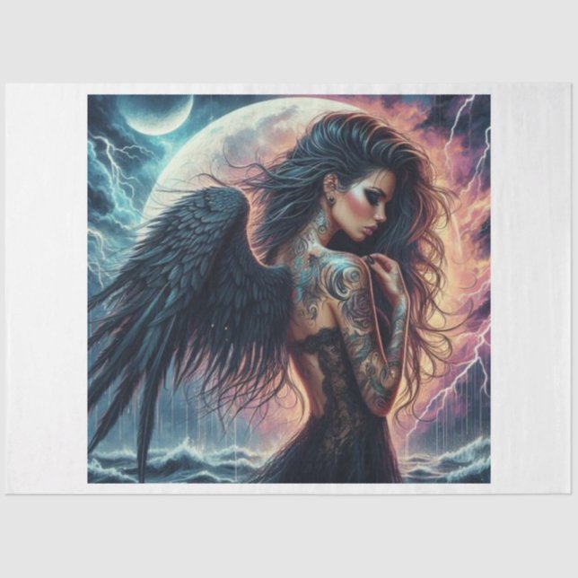 Seda Anjo do Papel de Tecido Noturno (Frente )