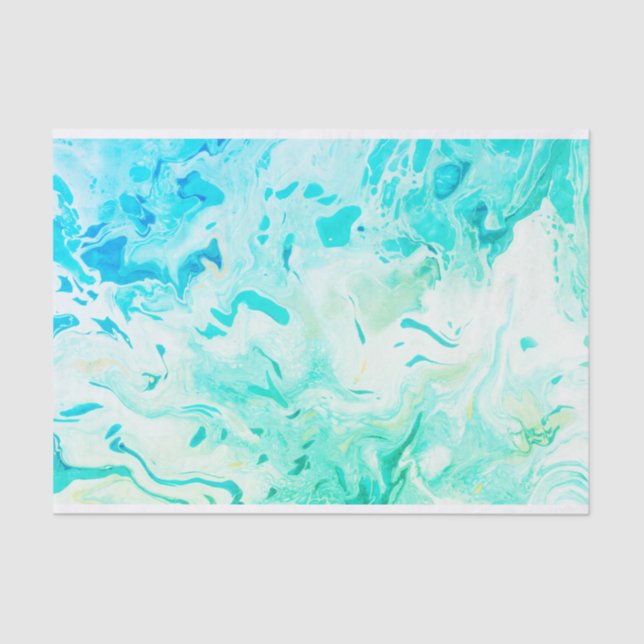 Seda Aqua suga tonalidades de papel verde azul (Frente )