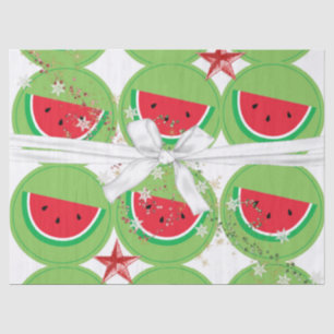 Seda Arco Branco do Papel dos Tecidos de Natal Melancia
