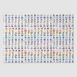 Seda Arco-Íris Rocha Cristal Coleção de Cristais Papel 