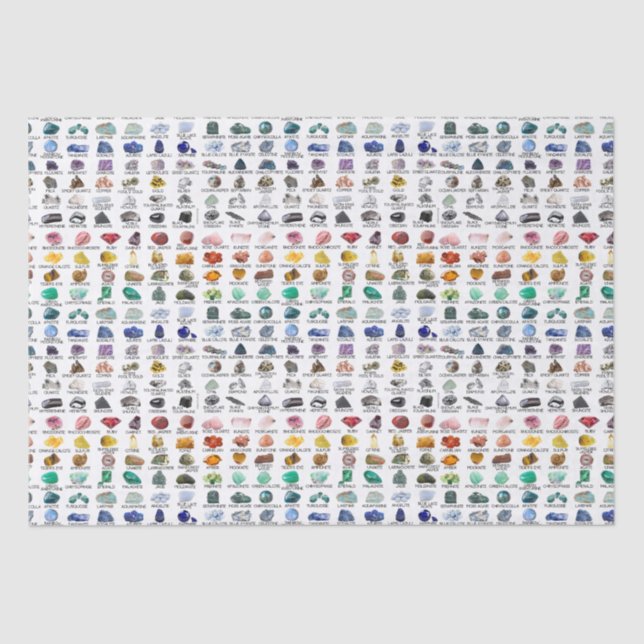 Seda Arco-Íris Rocha Cristal Coleção de Cristais Papel  (Frente )