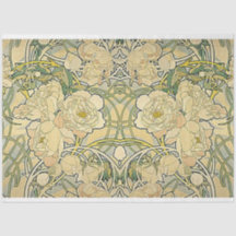 Art Nouveau Papel de Decouagem Floral