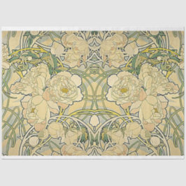 Seda Art Nouveau Papel de Decouagem Floral