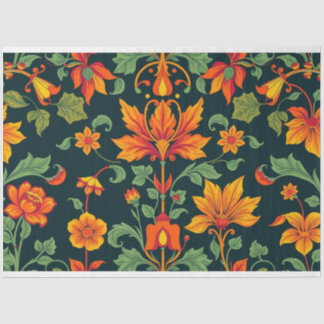 Seda Art Nouveau Papel Tecido de Decoupage Floral