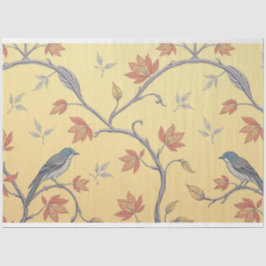 Seda Art Nouveau Papel Tecido de Decoupage Floral