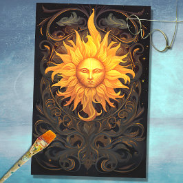 Seda Art Nouveau Sun 1 Papel de dissociação