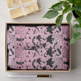 Seda Arte de Lenço de Papel Fantasma Assustador Rosa