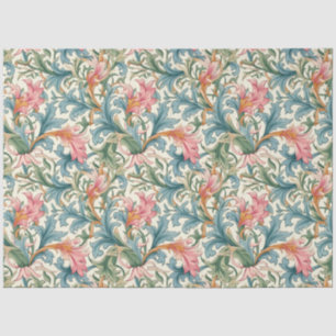 Seda Arte Nouveau Papel de Wallpaper Floral Design Deco