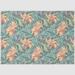 Seda Arte Nouveau Papel de Wallpaper Floral Design Deco