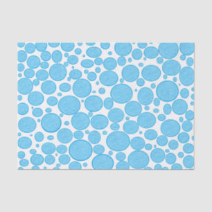 Seda As bolhas azuis iluminaram o lenço de papel