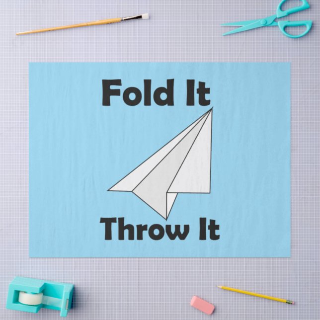Seda Avião de Papel Dobre e Lance Papel Tissue (Arte )