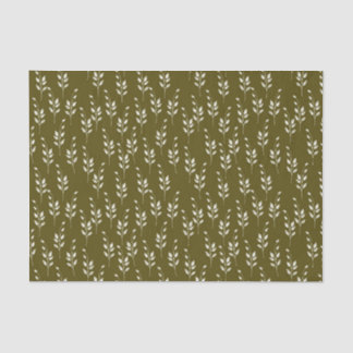 Seda Azeitona & lenço de papel botânico branco