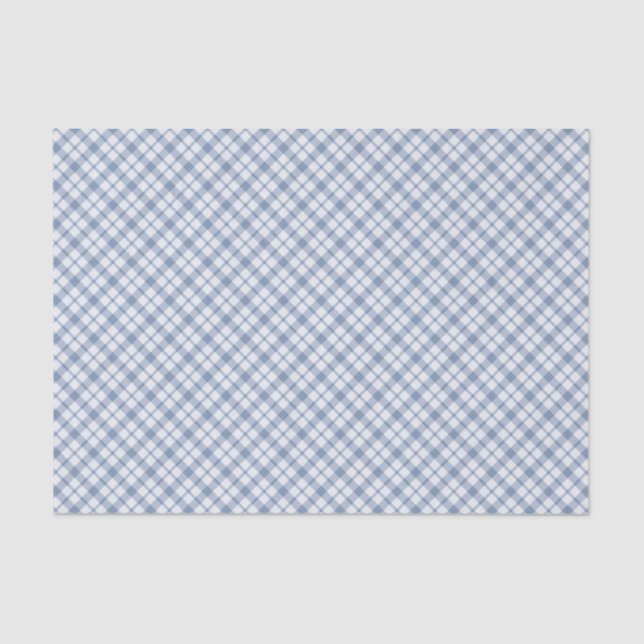 Seda Azul de índigo, lenço de papel formal branco das (Frente )
