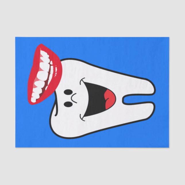 Seda Azul dentário de papel tecidular (Frente )