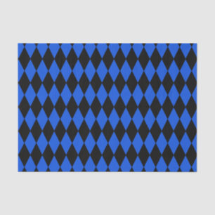 Seda Azul do Harlequin/lenço de papel feitos sob