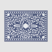 Azul Escuro 1 Papel de Decoupage com Incisão de Os