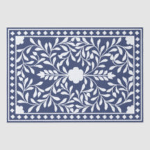 Azul Escuro 1 Papel de Decoupage com Incisão de Os