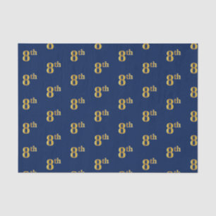 Seda Azul, Faux Dourado 8.º (Oitavo) Papel Tecido de E