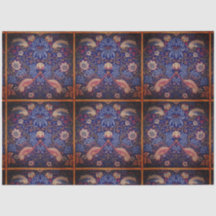 Azulejo de pássaros - Design 2 Papel de Tecido de 