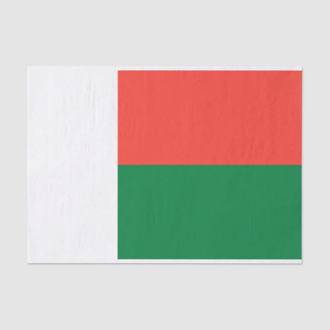 Seda Bandeira do Papel Tecido de Madagáscar (Frente )