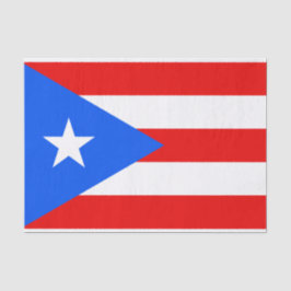 Seda Bandeira do Papel Tecido de Porto Rico