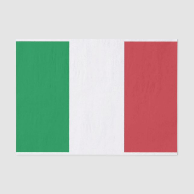 Seda Bandeira italiana de papel de tecidos para revesti (Frente )