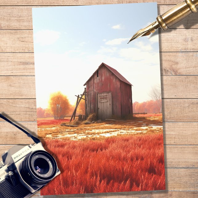 Seda Barn No Inverno 2: Papel De Decoupage (Criador carregado)