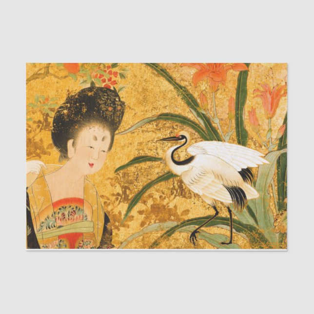 Seda Beleza chinesa e papel têmico do Crane de 10 lb (Frente )