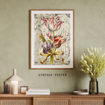 Belo Papel de Decoupage de Tulips Holandeses Vinta