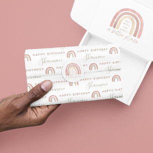 Seda Boho Rainbow - Papel Tecido de Aniversário