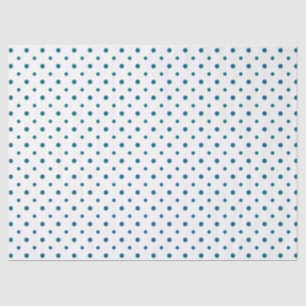 Seda Bolinhas azuis escuro no lenço de papel feito sob