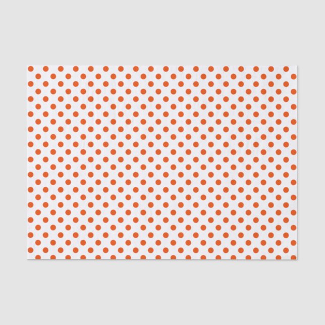 Seda Bolinhas cor de laranja brilhante no papel branco (Frente )