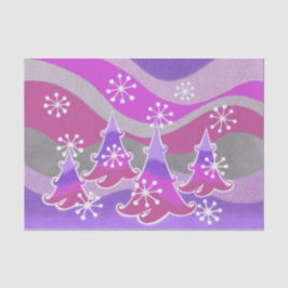 Seda Bolsas de inverno Papel tecidular roxo