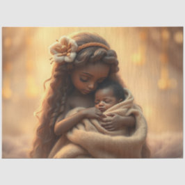 Seda Bonita Fada e Bebê Fantasia Papel de Arte