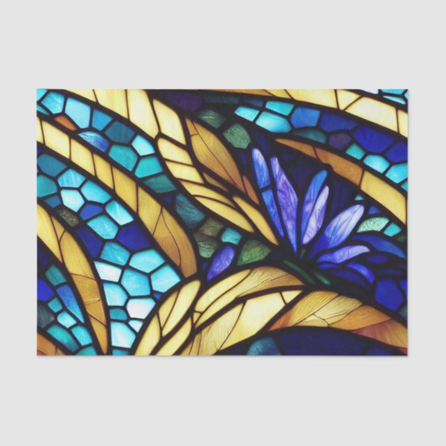 Seda Bonito azulejos com papel protetor de Decoupage de (Frente )