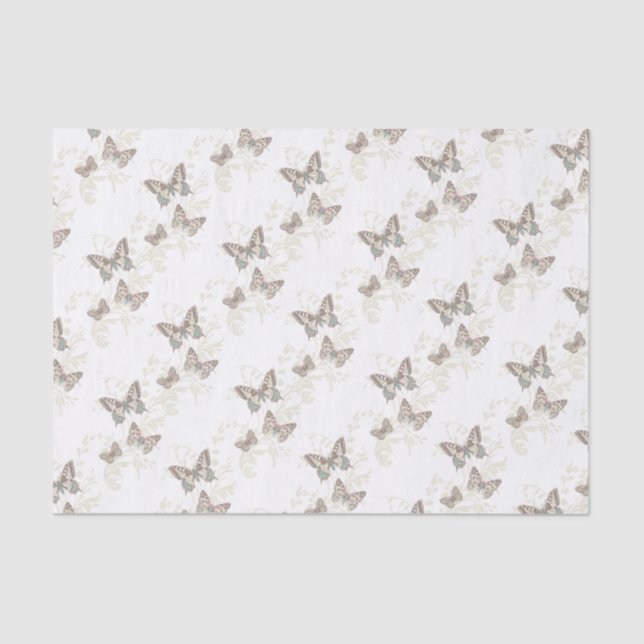 Seda Borboletas de casamento ou papel de presente de oc (Frente )