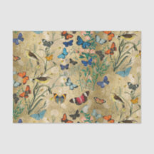 Borboletas e Papel Tecido de Desligamento