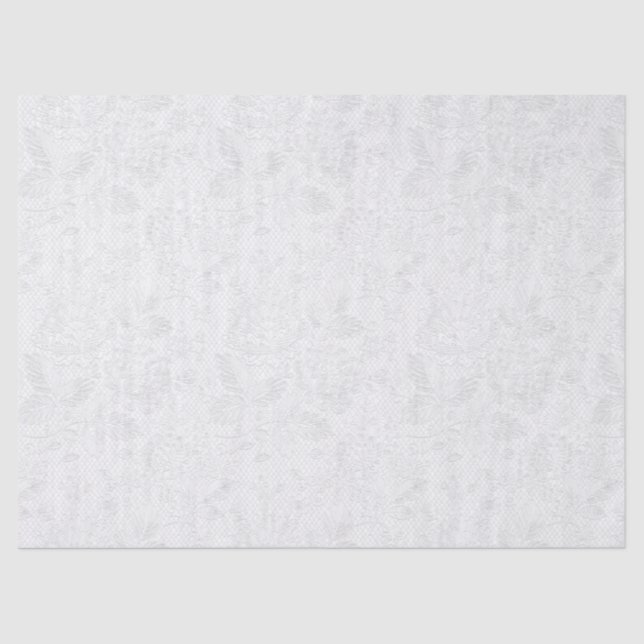 Seda Branco laço branco no lenço de papel gravado do (Frente )