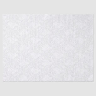 Seda Branco laço branco no lenço de papel gravado do